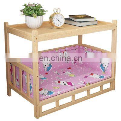 custom creative wooden pet cute cat bed pomeranian teddy dog wood beds