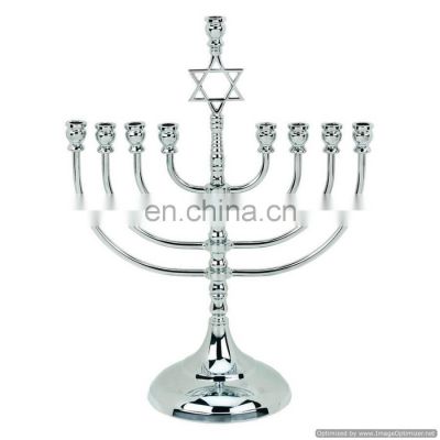 silver candle menorah