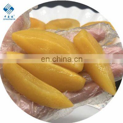 Frozen yellow peach slice