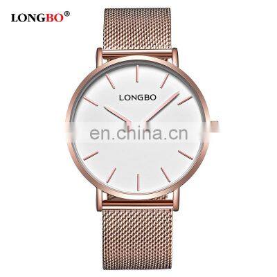 LONGBO 5112 Lover's Fashion&Casual Watch Simple Style Business Stainless Steel Band Wristwatches