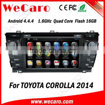 Wecaro WC-TC7019 Android 4.4.4 car stereo 2 din car dvd gps for toyota corolla radio gps 2014 2015