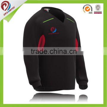 promotional cotton long sleeves cricket hoodies sweatshirt without hood, cut hooded sweatshirt neck