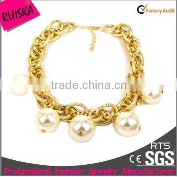 Trendy Jewelry Bulk Wholesale Alloy Chains Fashion Pearl Necklace