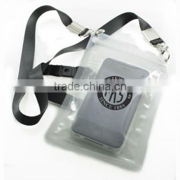 2014 hot sale PVC lining waterproof cell phone bags for iphone4/5s
