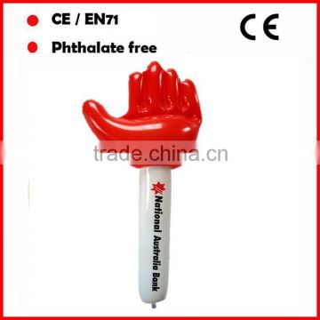custom logo printed pvc hand/inflatable cheering hands/big hand for cheering