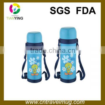 cute baby thermo vacuum flask with braces kids flask