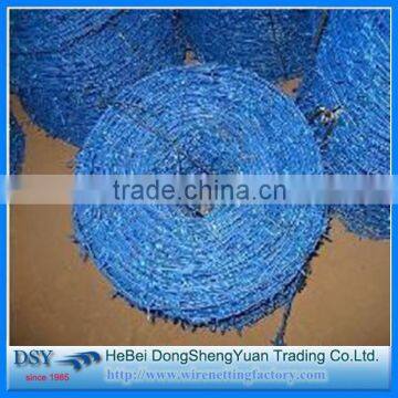 pvc bule coated barbed wire/China Supplier barbed wire price per roll weight of barbed wire per meter l