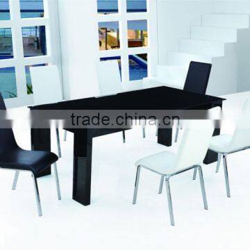 whole black big size MDF dining table