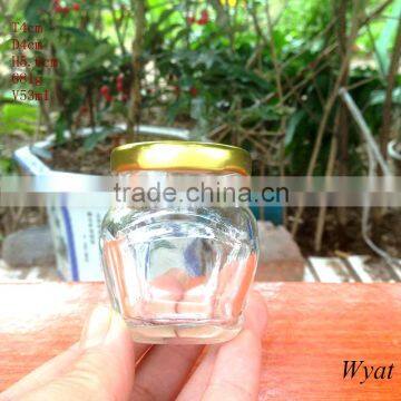 custom design 50ml small square glass food jars small glass jam jars 1.5oz