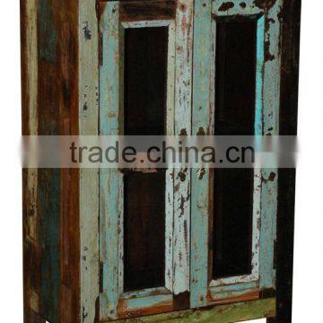 Reclaimed Wood 4 Glass Cabinet