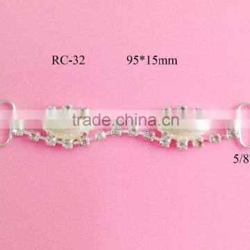 Stock hot selling rhinestone connector for headband/hairwear(RC-32)