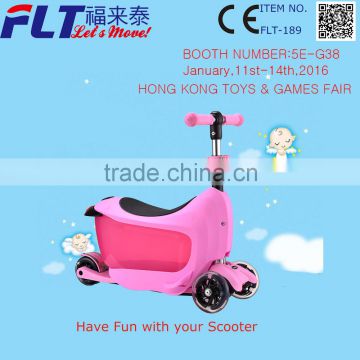 Best christmas gift mini 4 wheel 3 in 1 kids scooter for wholesale
