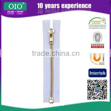 OIO Wholesale Practical #5 Open-end Gold Metal Zipper                        
                                                Quality Choice