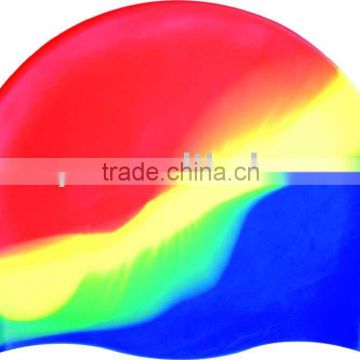Superb flexible Waterproof Novelty Multicolour Silicone Swimming Cap                        
                                                Quality Choice