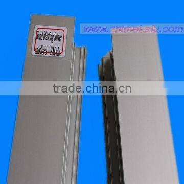 Sand blasting anodized aluminum profiles