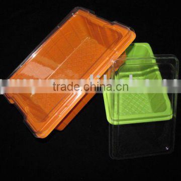 PVC, PET, PS Plastic box with lid in different types