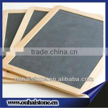 promotion home supplies black slate plate with bamboo food tray