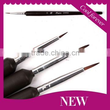 Professional 3pcs Acrylic Nail Brush Set For Painting and Drawing