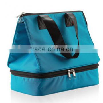 Double-deck Tote Lunch Bag Outdoor Cooler Bag