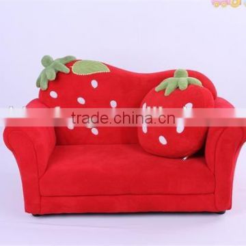 Hot Sale Strawberry Red Children Long Sofa Chair