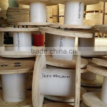 wire spooling device wooden cable drum