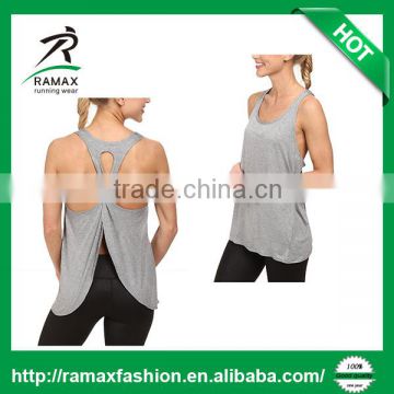 Ramax Custom Ladies Plain Back Open Side Yoga Tank Top