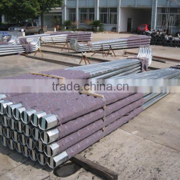 tapered steel rod tube column mounting bracket hot dip galvanized steel pole