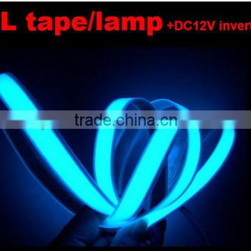 flexible el lamp 200cm long in blue color with dc12v inverter