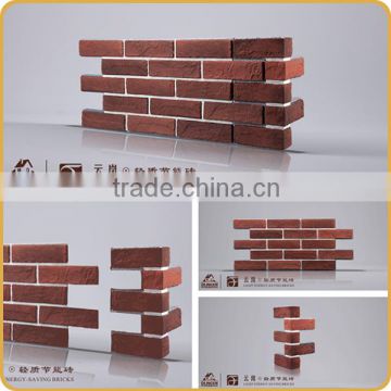 Thin bricks with insulation board wall panel