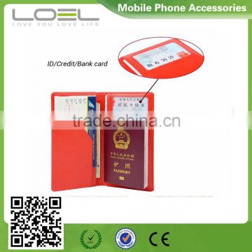 Hot selling leather passport holder with luggage tag