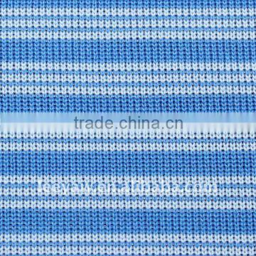100% poly feeder stripe jersey fabric, used for polo shirt