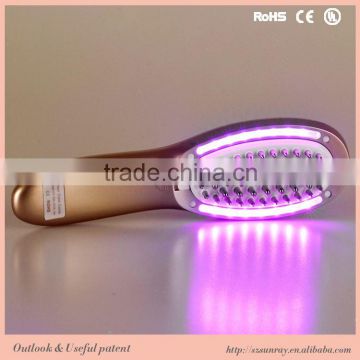 Anion Hair comb massage brush LED light wave comb