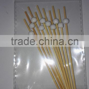Decorative fruit toothpicks/stick with small white bead