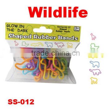 Shaped Rubber Band, Wildlife Shape Rubber Band Toys