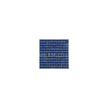 Dark Blue Foil Crystal Glass Mosaic Tile For Interior & Exterior Wall