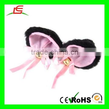 Plush Cat Ears Hair Clip Anime Party Decorations with Bell