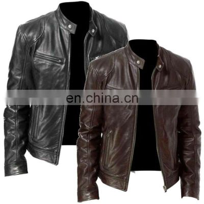 2021 Hot Sell Custom new Fashion PU Leather Jacket Designs Most Popular