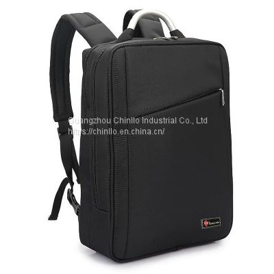 China Custom Logo Black Large Capacity Backpack Nylon Laptop Backpack With Aluminum Handle Hot Sale Durable Bag CL-1779
