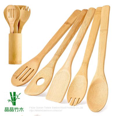 Wholesale 5pcs bamboo kitchen utensil totally bamboo from best China twinkle bamboo supplier