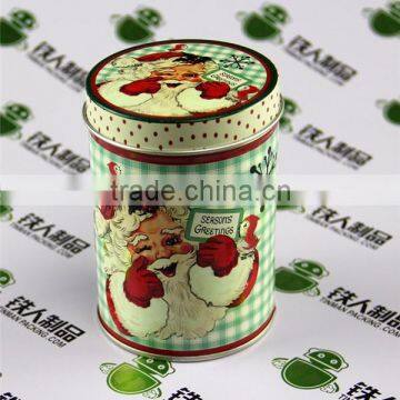 Round Tin Case Decorative Christmas Gift Boxes