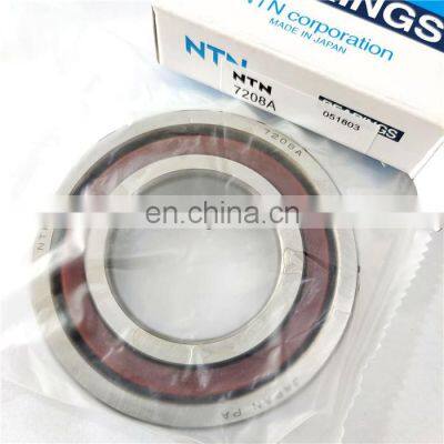 7208BECBP Single Row Angular Contact Ball Bearing 7208 NTN 7208A bearing