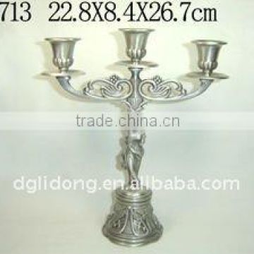 Exquisite Pewter-plated Metal Candlestick