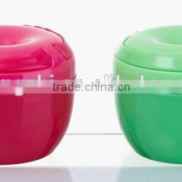 Round shape plastic lunch box with apple shape
