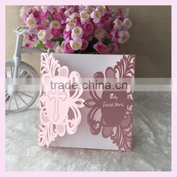 cheap laser cut cards wedding invitation card made in Chinese factory,baby christening and quinceanera inviteation greetingcard