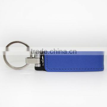 Full capacity leather usb flash drive 2.0 with free logo