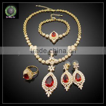 New Arrival 4pcs/set gold plated Jewelry set for woman in zinc alloy jewelry set EHK580                        
                                                                                Supplier's Choice