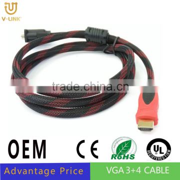 HDMI Male to VGA Female Adapter Video Cord Converter Cable 1080P Chipset for PC