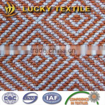 Diamond pattern coarse knit jacquard wool fabric