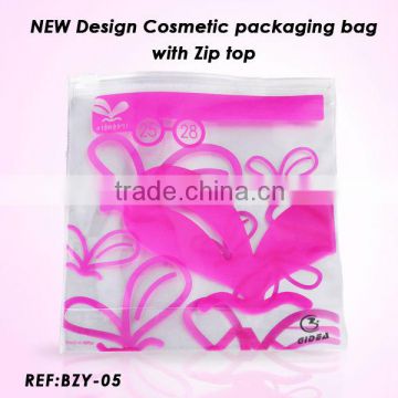 New Design packaging bag for cosmetics with zip top