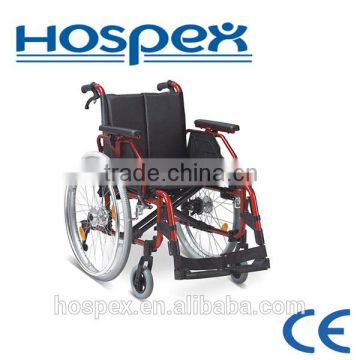 Aluminium wheelchair red plated coated